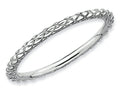 Stackable Expressions Sterling Silver Rhodium Criss-cross Stackable Ring
