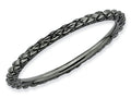 Stackable Expressions Sterling Silver Black-plated Criss-cross Stackable Ring