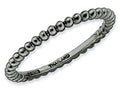 Stackable Expressions Sterling Silver Black-plated Stackable Ring
