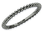 Stackable Expressions Sterling Silver Black-plated Stackable Ring