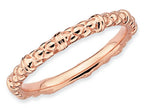 Stackable Expressions Sterling Silver Pink-plated Cable Stackable Ring