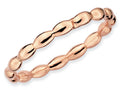 Stackable Expressions Sterling Silver Pink-plated Rice Stackable Ring