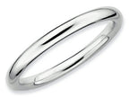 Stackable Expressions Sterling Silver Rhodium Polished Stackable Ring