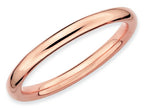 Stackable Expressions Sterling Silver Pink-plated Polished Stackable Ring