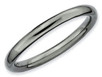 Stackable Expressions Sterling Silver Black-plated Polished Stackable Ring