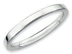 Stackable Expressions Sterling Silver Rhodium Polished Stackable Ring