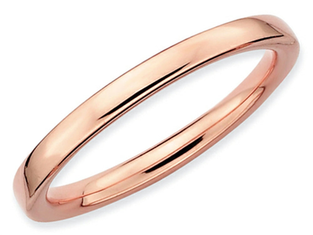 Stackable Expressions Sterling Silver Pink-plated Polished Stackable Ring
