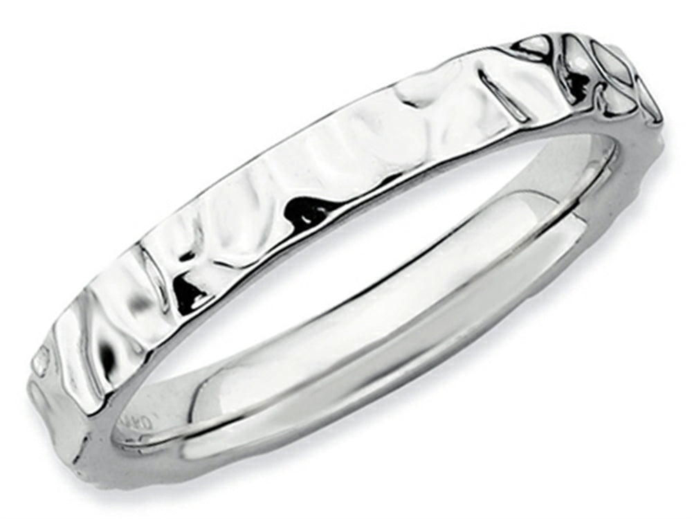 Stackable Expressions Sterling Silver Rhodium Stackable Ring