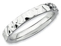 Stackable Expressions Sterling Silver Rhodium Stackable Ring