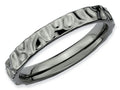 Stackable Expressions Sterling Silver Black-plated Stackable Ring