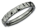 Stackable Expressions Sterling Silver Black-plated Stackable Ring
