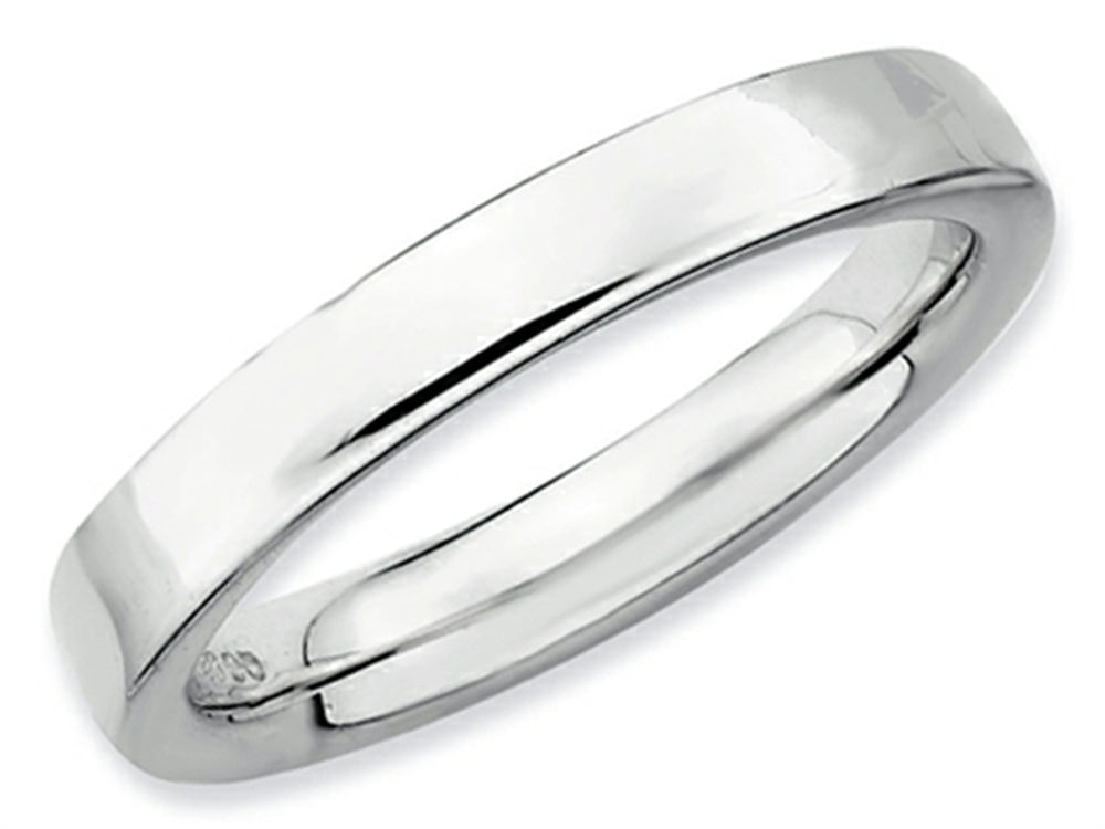 Stackable Expressions Sterling Silver Rhodium Stackable Ring
