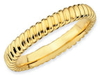 Stackable Expressions Gold Plated Sterling Silver Stackable Ring