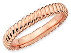 Stackable Expressions Sterling Silver Pink-plated Stackable Ring