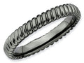 Stackable Expressions Sterling Silver Black-plated Stackable Ring