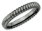 Stackable Expressions Sterling Silver Black-plated Stackable Ring