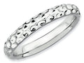 Stackable Expressions Sterling Silver Rhodium Stackable Ring