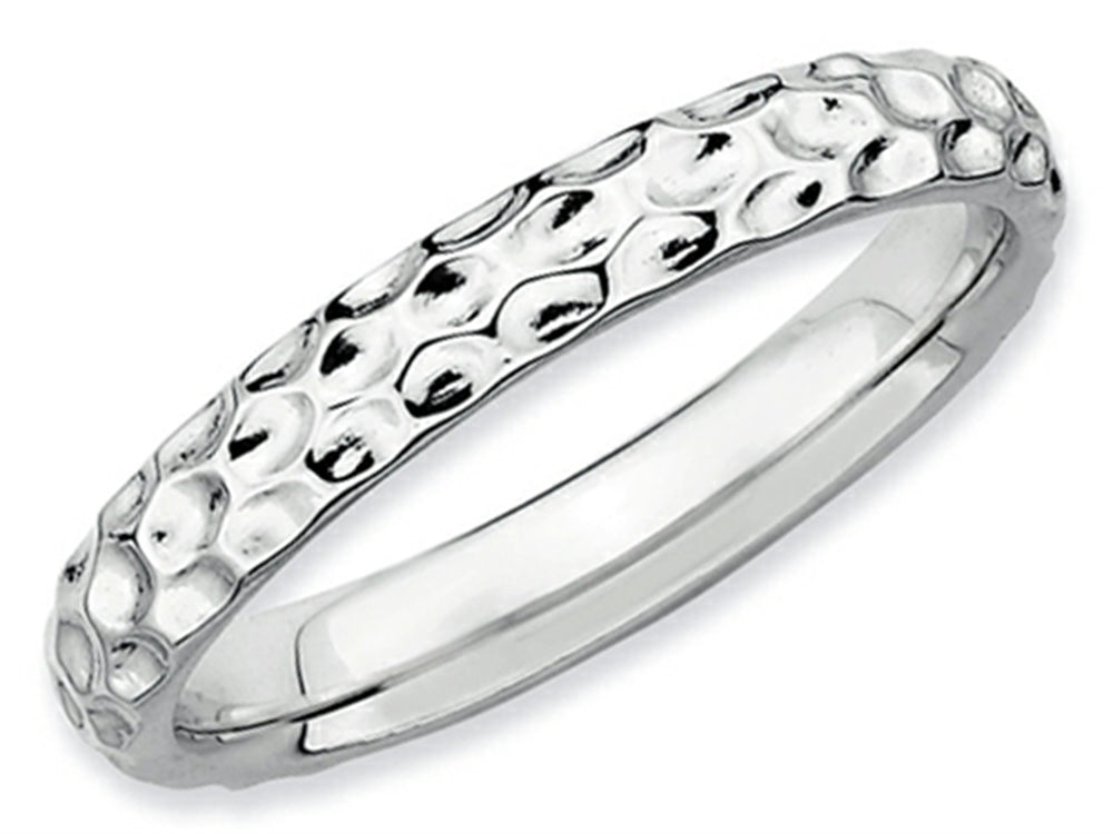 Stackable Expressions Sterling Silver Rhodium Stackable Ring