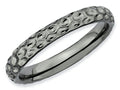 Stackable Expressions Sterling Silver Black-plated Stackable Ring