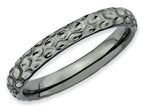 Stackable Expressions Sterling Silver Black-plated Stackable Ring