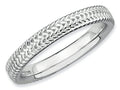 Stackable Expressions Sterling Silver Rhodium Stackable Ring