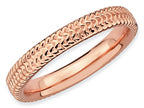 Stackable Expressions Sterling Silver Pink-plated Stackable Ring