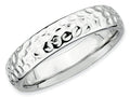 Stackable Expressions Sterling Silver Rhodium Stackable Ring