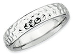 Stackable Expressions Sterling Silver Rhodium Stackable Ring