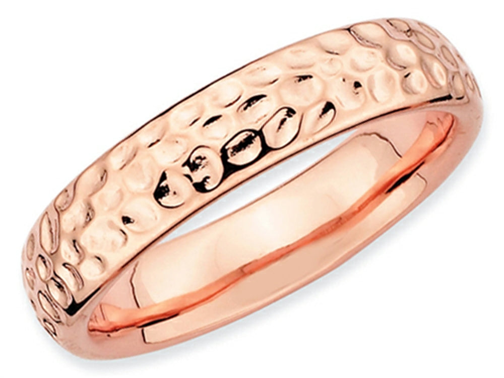 Stackable Expressions Sterling Silver Pink-plated Stackable Ring