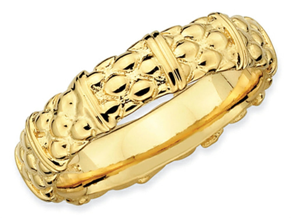 Stackable Expressions Gold Plated Sterling Silver Stackable Ring