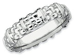 Stackable Expressions Sterling Silver Rhodium Stackable Ring