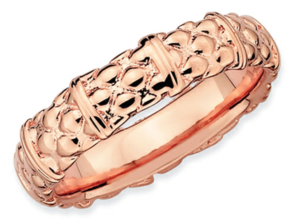 Stackable Expressions Sterling Silver Pink-plated Stackable Ring