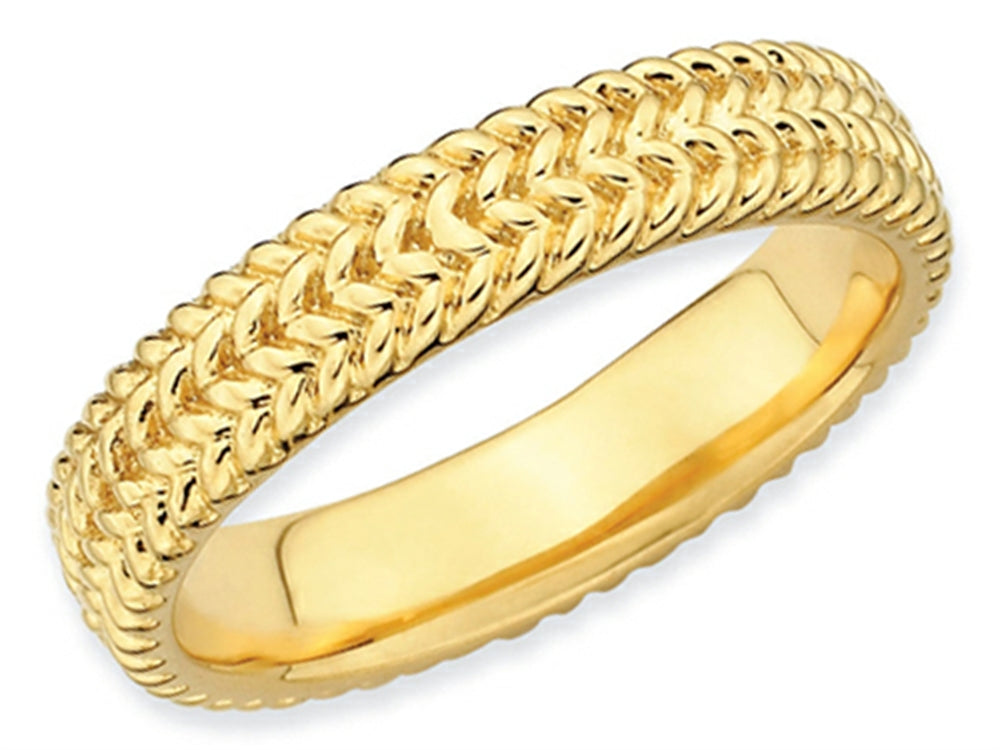 Stackable Expressions Gold Plated Sterling Silver Stackable Ring
