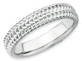 Stackable Expressions Sterling Silver Rhodium Stackable Ring