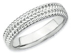 Stackable Expressions Sterling Silver Rhodium Stackable Ring