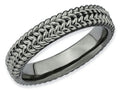 Stackable Expressions Sterling Silver Black-plated Stackable Ring