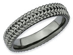 Stackable Expressions Sterling Silver Black-plated Stackable Ring