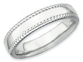 Stackable Expressions Sterling Silver Rhodium Stackable Ring
