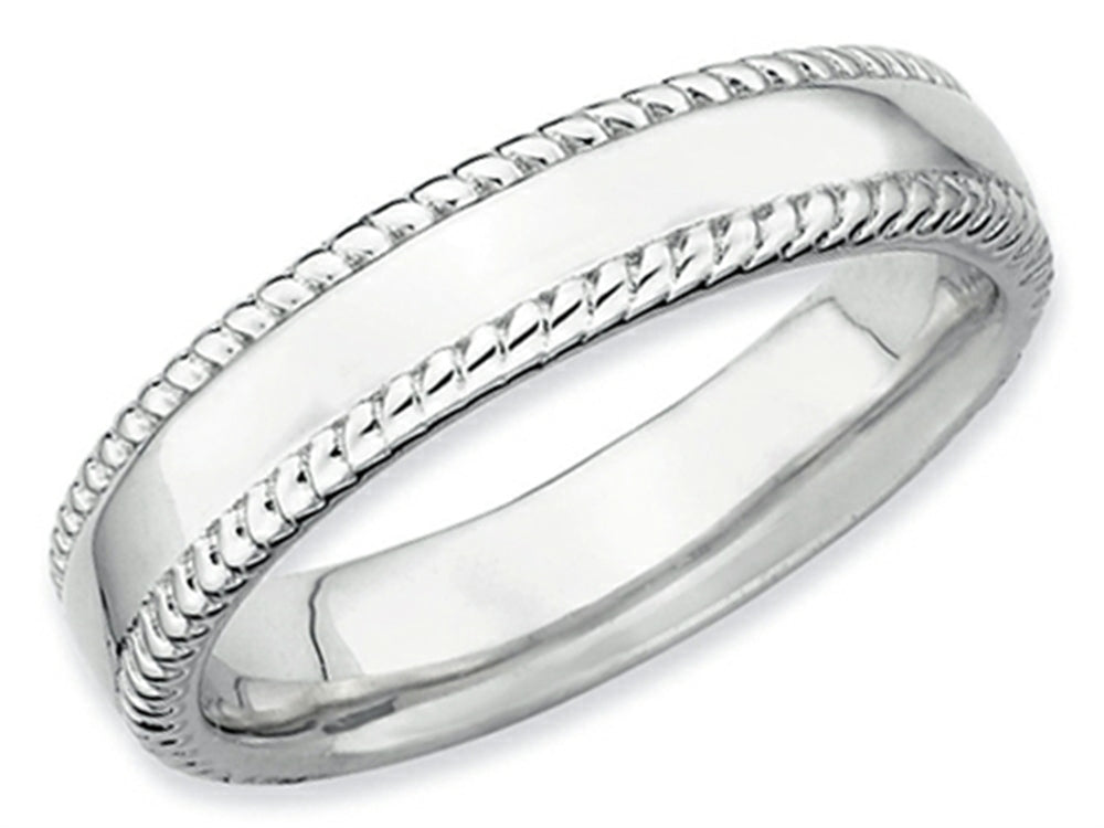 Stackable Expressions Sterling Silver Rhodium Stackable Ring