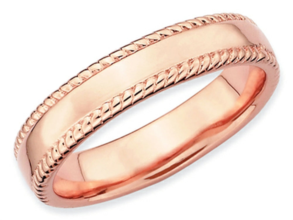 Stackable Expressions Sterling Silver Pink-plated Stackable Ring