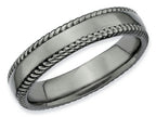 Stackable Expressions Sterling Silver Black-plated Stackable Ring