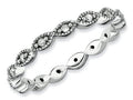 Stackable Expressions Sterling Silver Diamond Stackable Ring