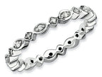 Stackable Expressions Sterling Silver Rough Diamond Stackable Ring