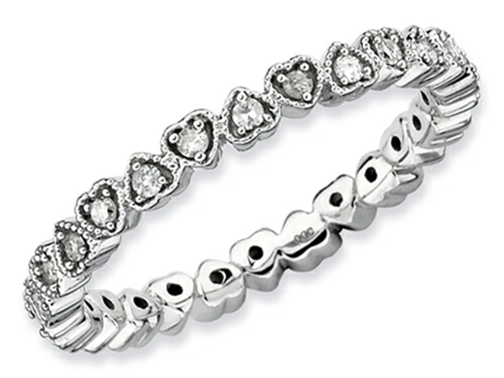 Stackable Expressions Sterling Silver Rough Diamond Stackable Ring
