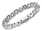 Stackable Expressions Sterling Silver Rough Diamond Stackable Ring