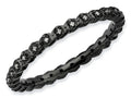 Stackable Expressions Sterling Silver Diamond Black-plated Stackable Ring
