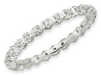 Stackable Expressions Sterling Silver Diamond Stackable Ring