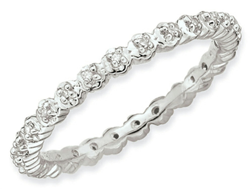 Stackable Expressions Sterling Silver Diamond Stackable Ring