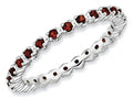 Stackable Expressions Sterling Silver Garnet Stackable Ring