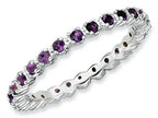 Stackable Expressions Sterling Silver Amethyst Stackable Ring